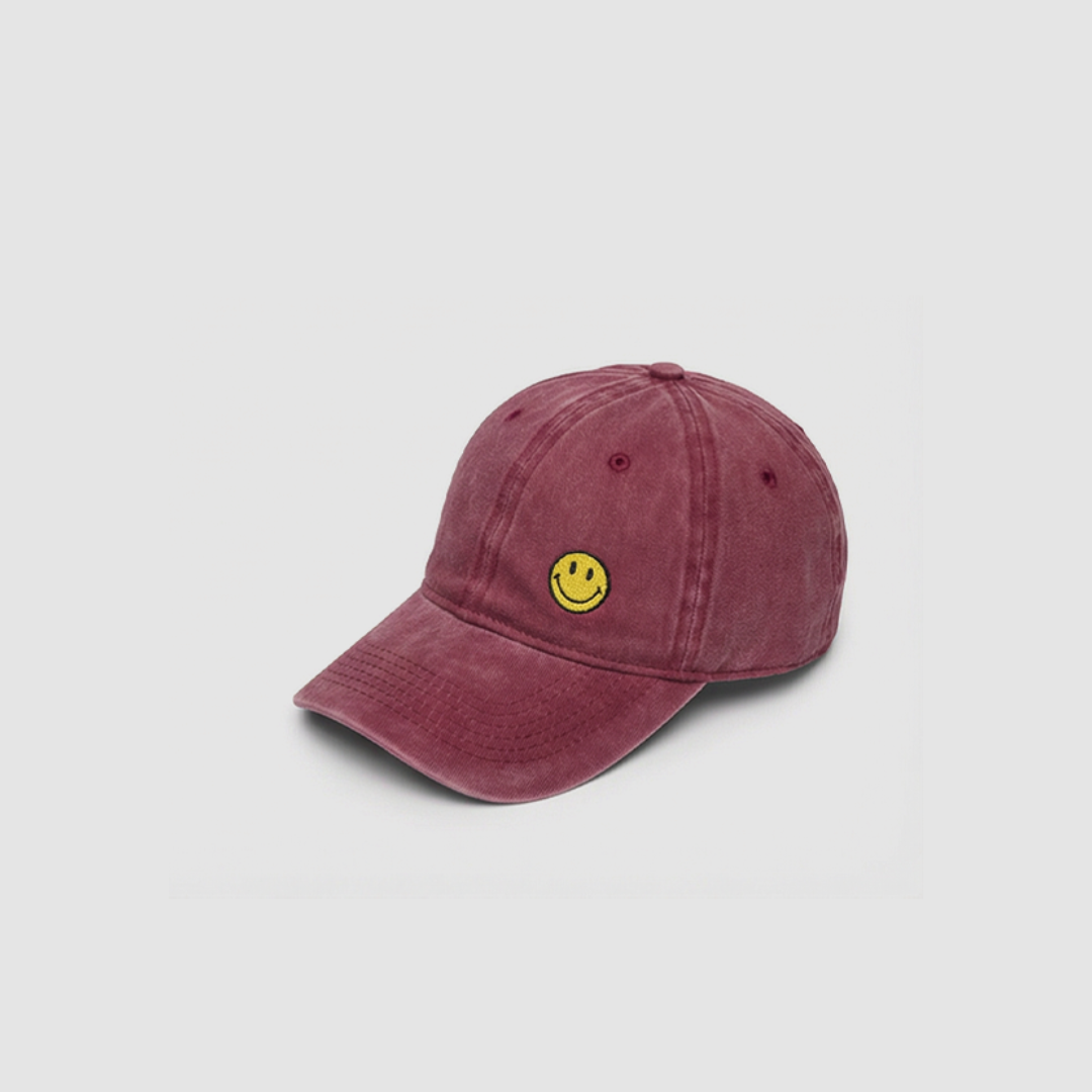 Smiley Burgundy Cap