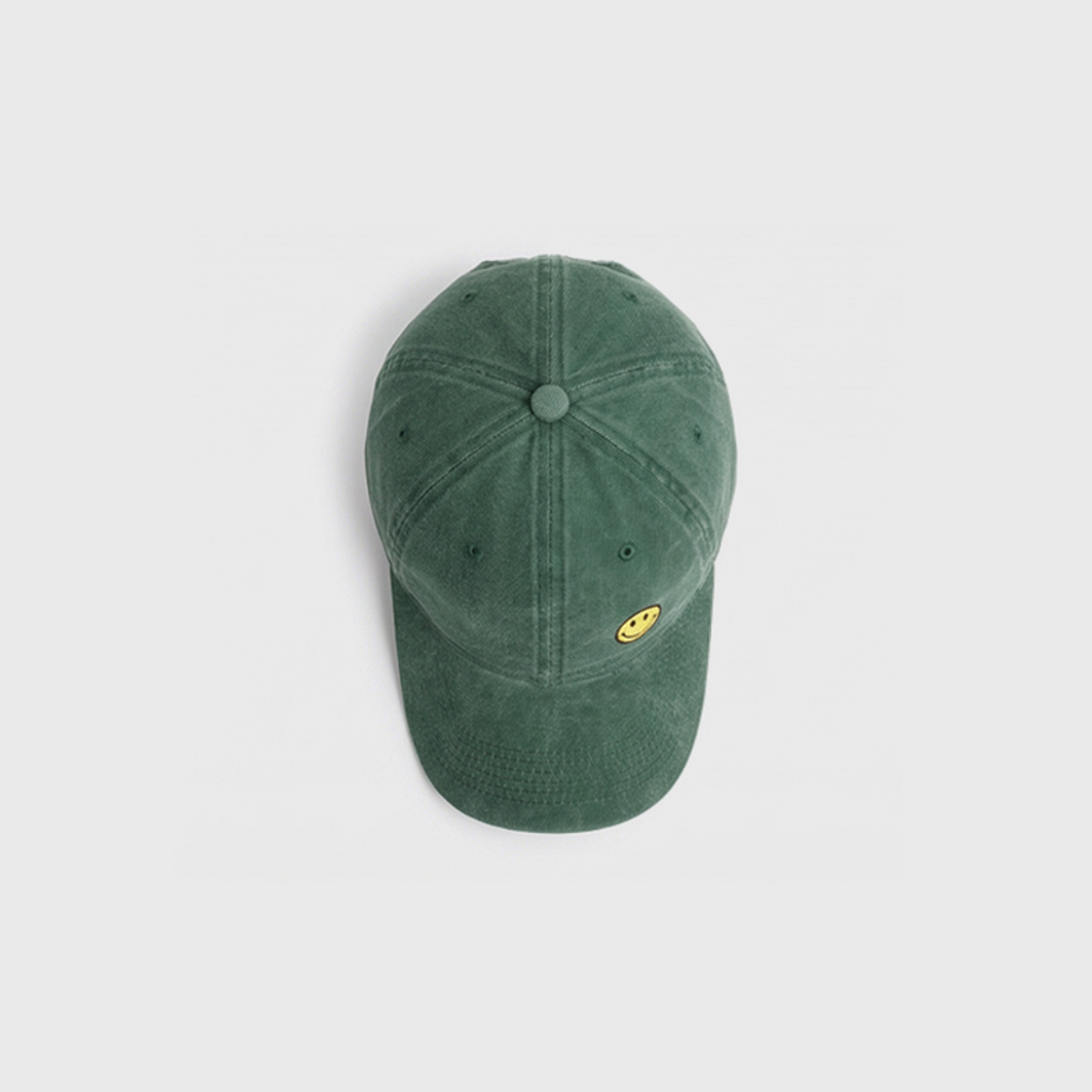 Smiley Green Cap