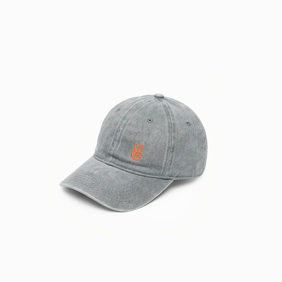 Peace Sign Grey Cap