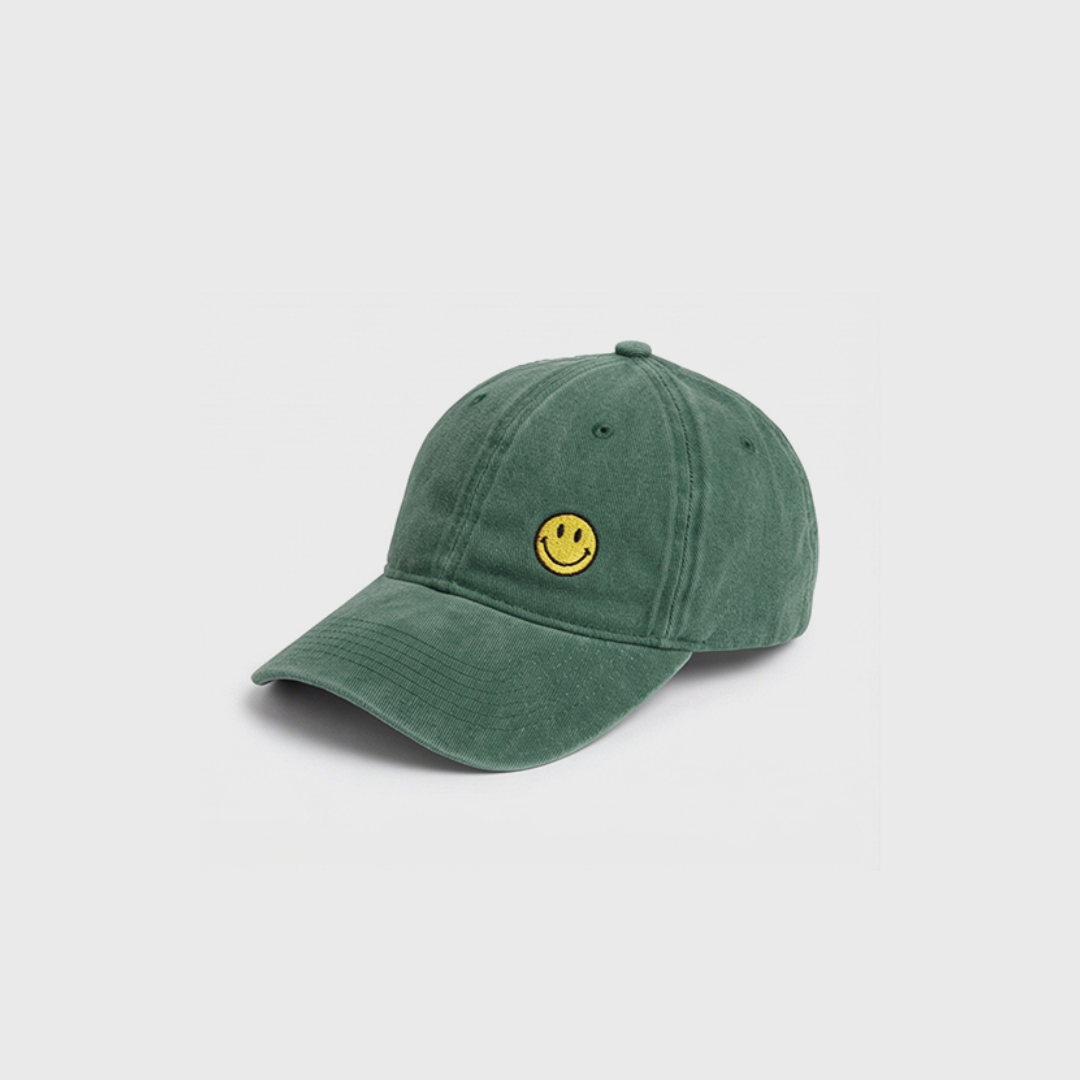 Smiley Green Cap