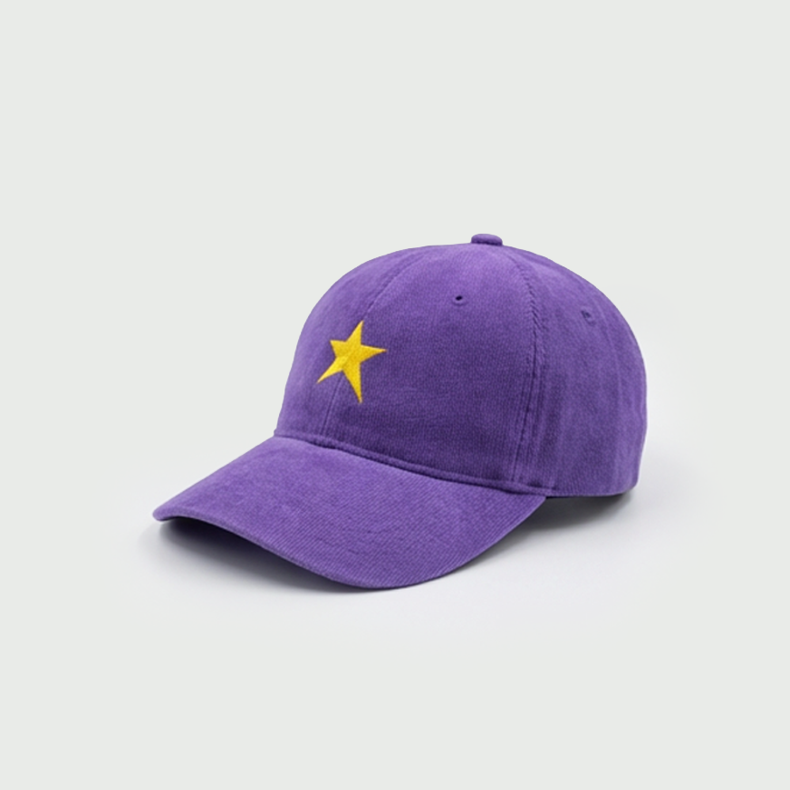 Star Purple Yellow Cap