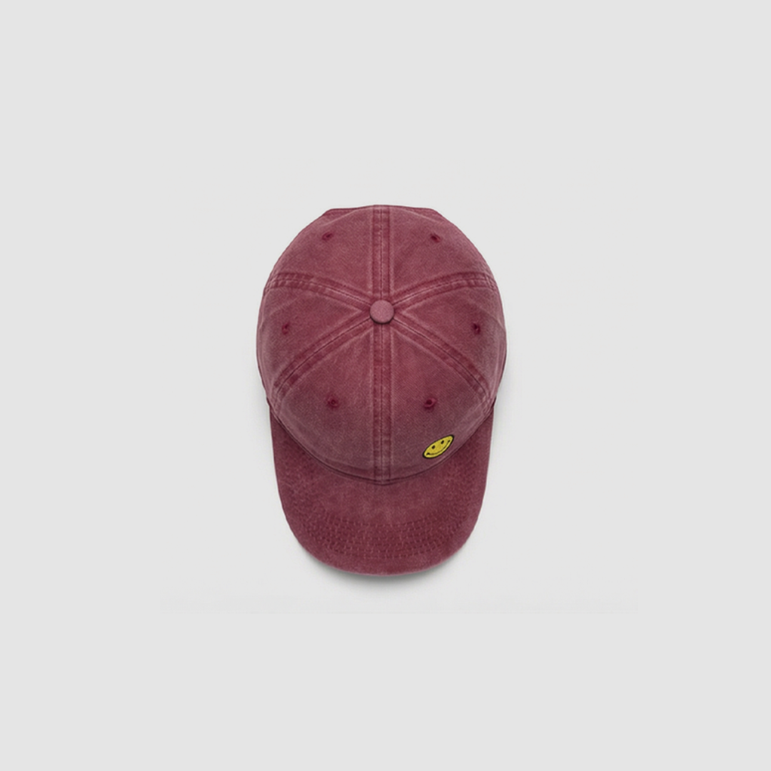 Smiley Burgundy Cap