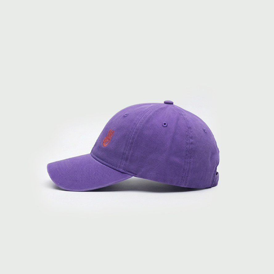 Peace Sign Purple Orange Cap
