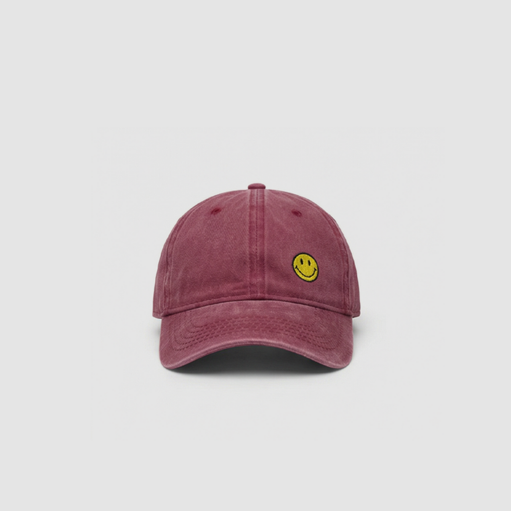 Smiley Burgundy Cap