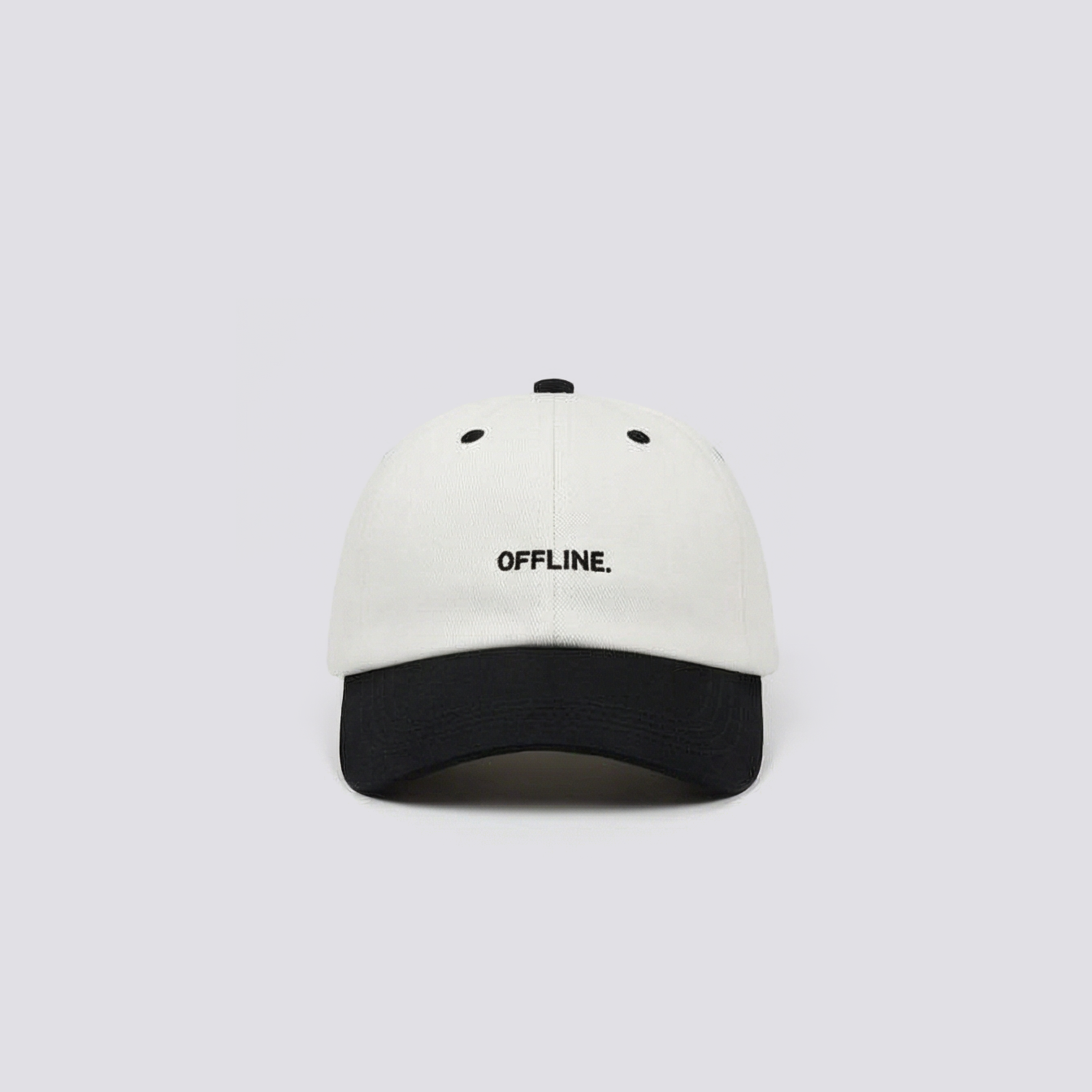 Off white and black cap with 'OFFLINE' logo