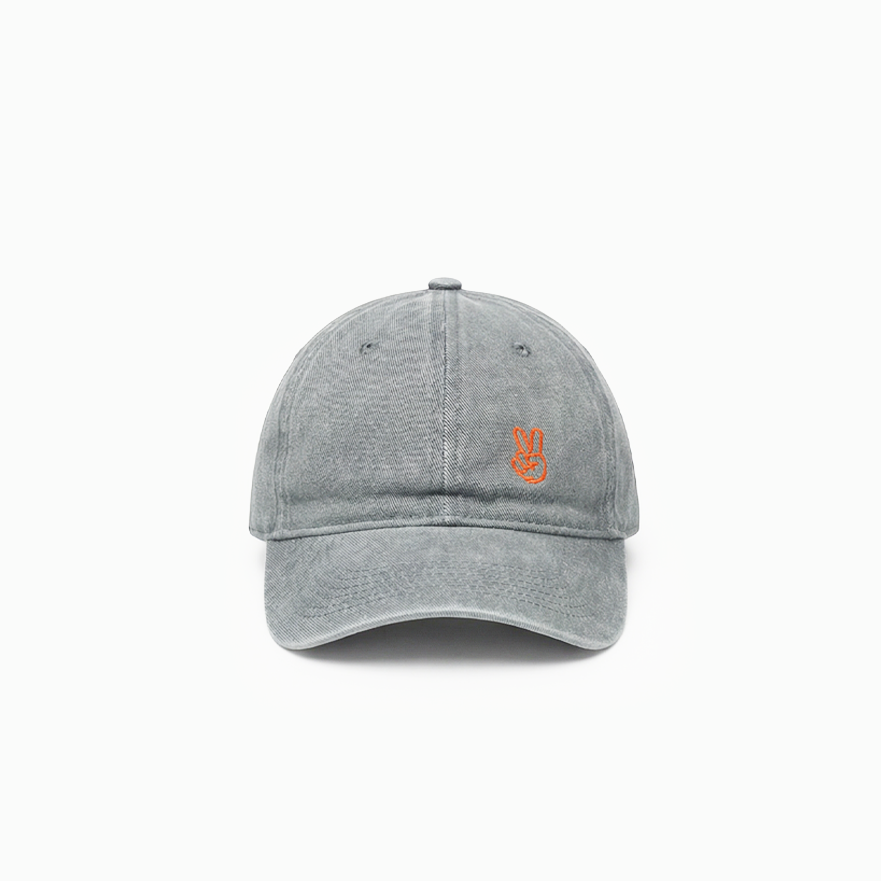 Peace Sign Grey Cap