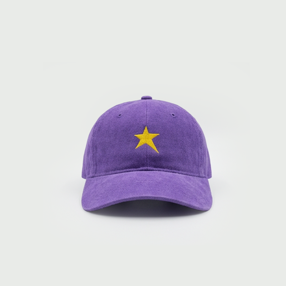 Star Purple Yellow Cap