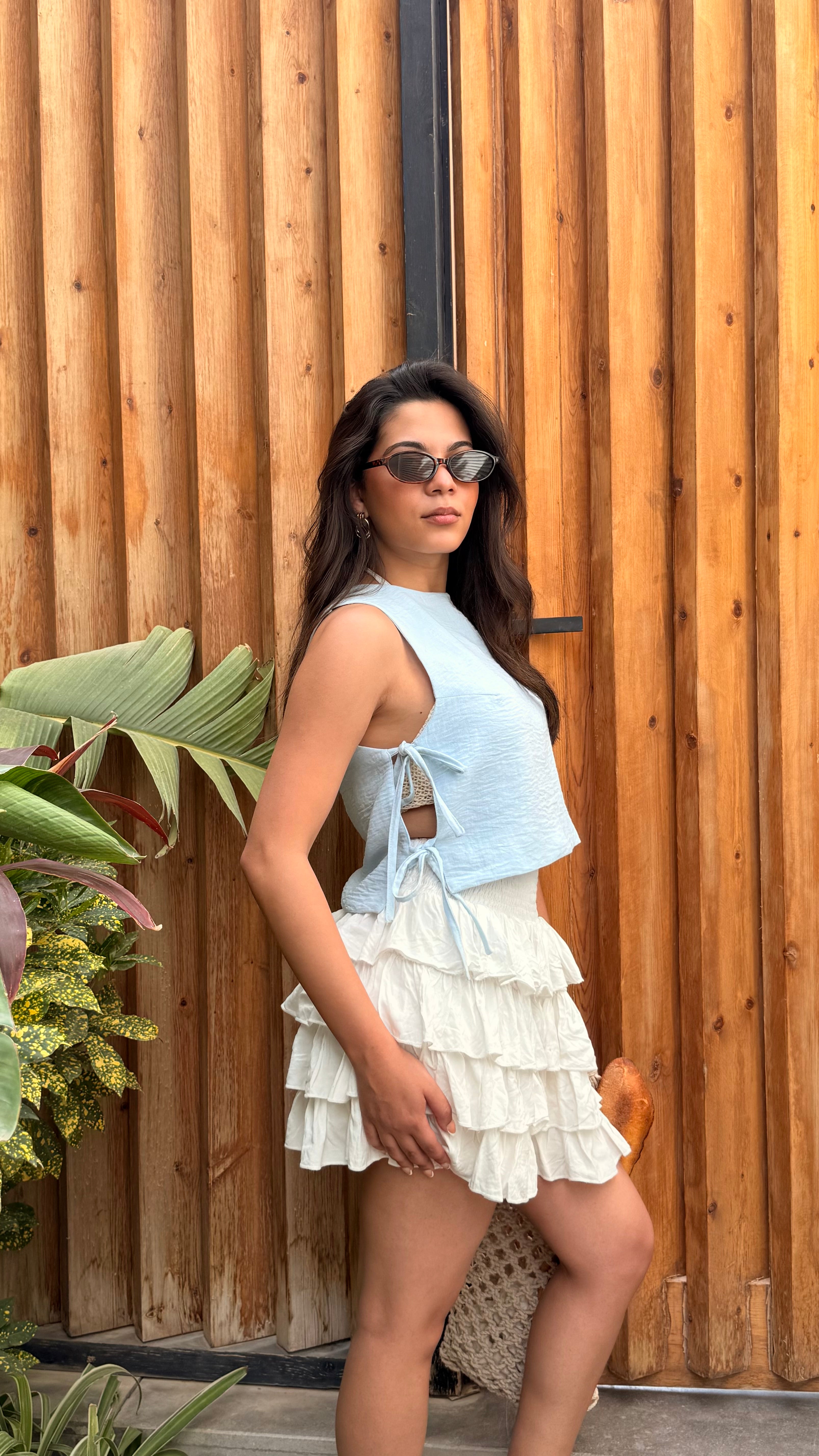 The Isla top - Baby blue