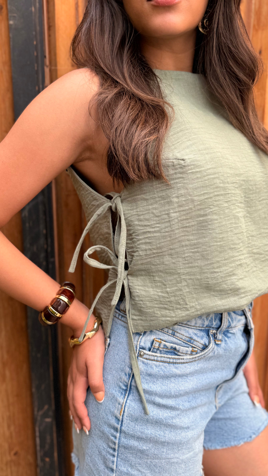 The Isla top - Olive