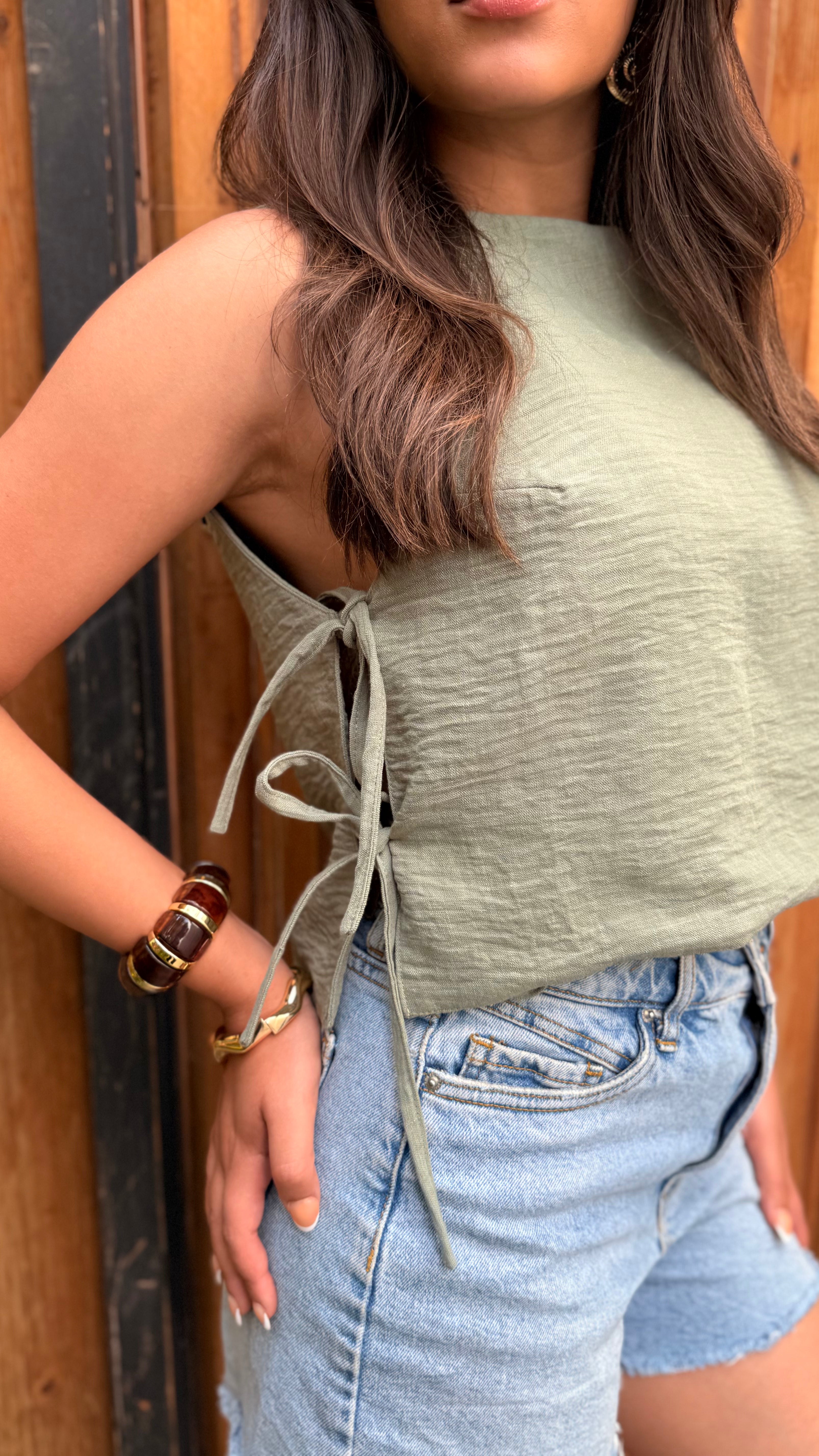 The Isla top - Olive