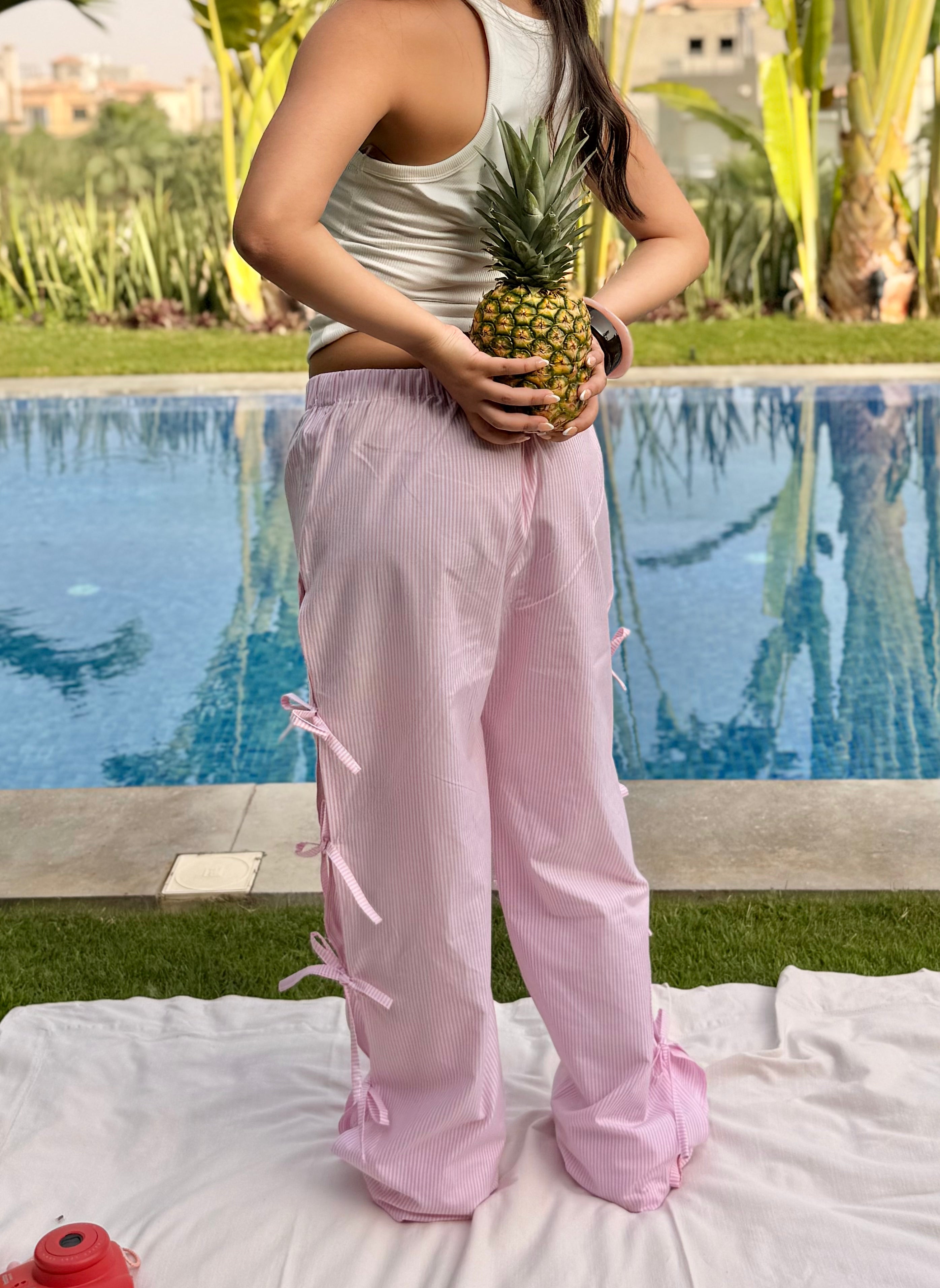 The Malibu Stripe Bow pants
