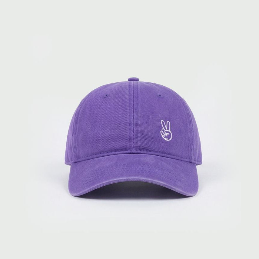 Peace Sign Purple Cap